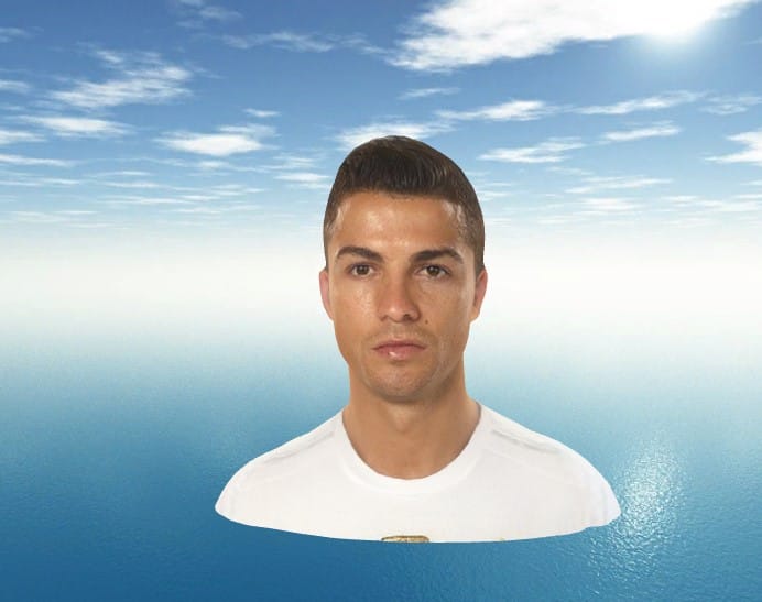 Cristiano Ronaldo Bust-Head-Face ready for 3D print