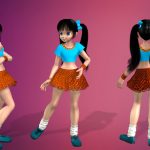 Cartoon Stylized Girl Model-Animation Included