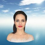 Angelina Jolie Bust-Head-Face ready for 3D print