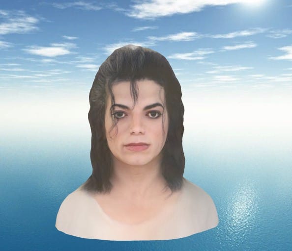 micheal jacksones bust head face ready for 3d print 3d model