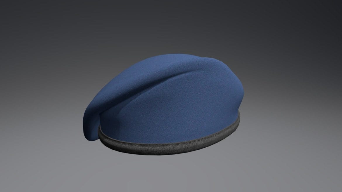 Blue Beret 3d Model - Blue Beret 3D Model - Photorealistic Digital Headwear Asset