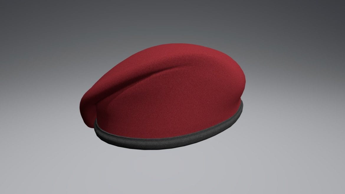 beret red 3d model
