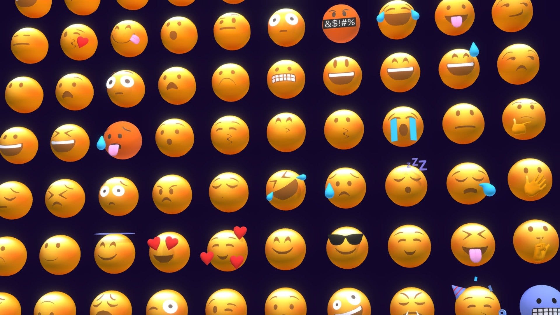 Cartoon Lowpoly Phone Emoji Pack
