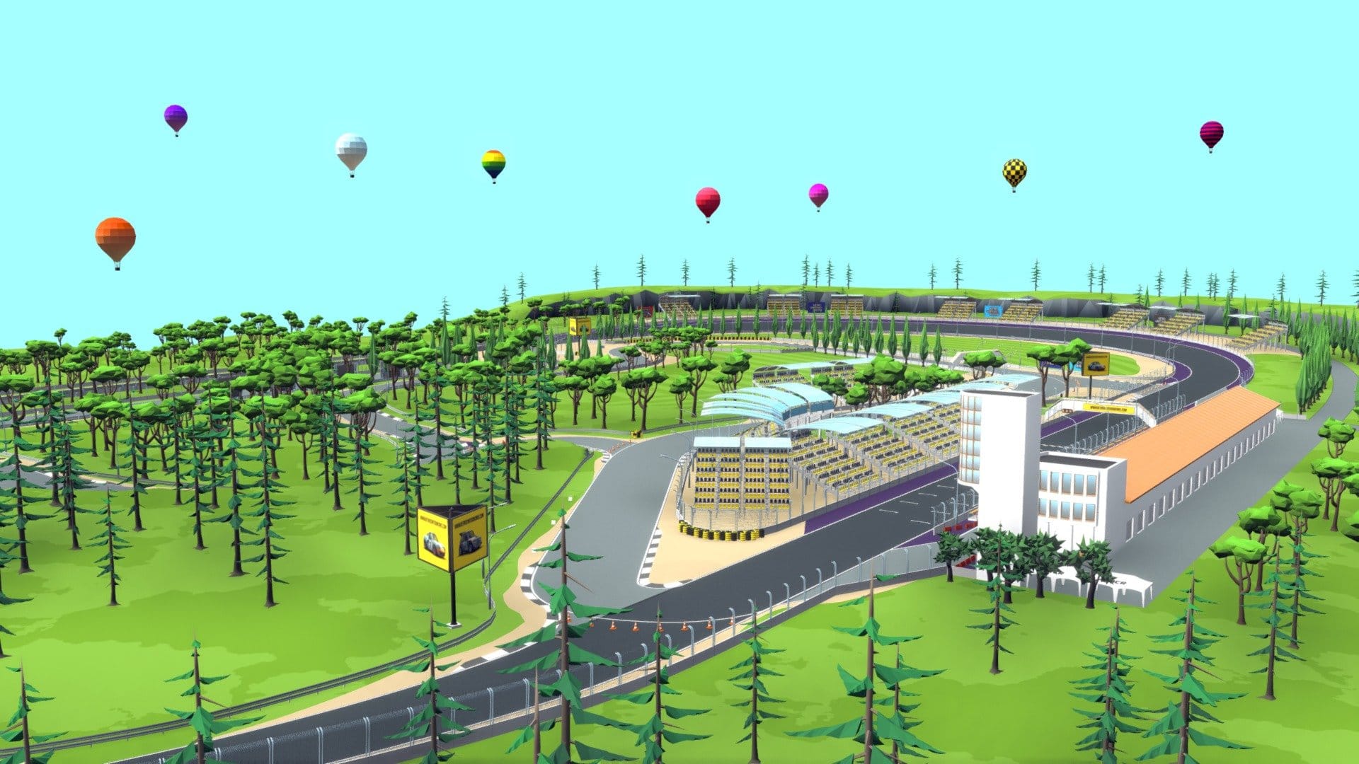 Cartoon Race Track – Oval