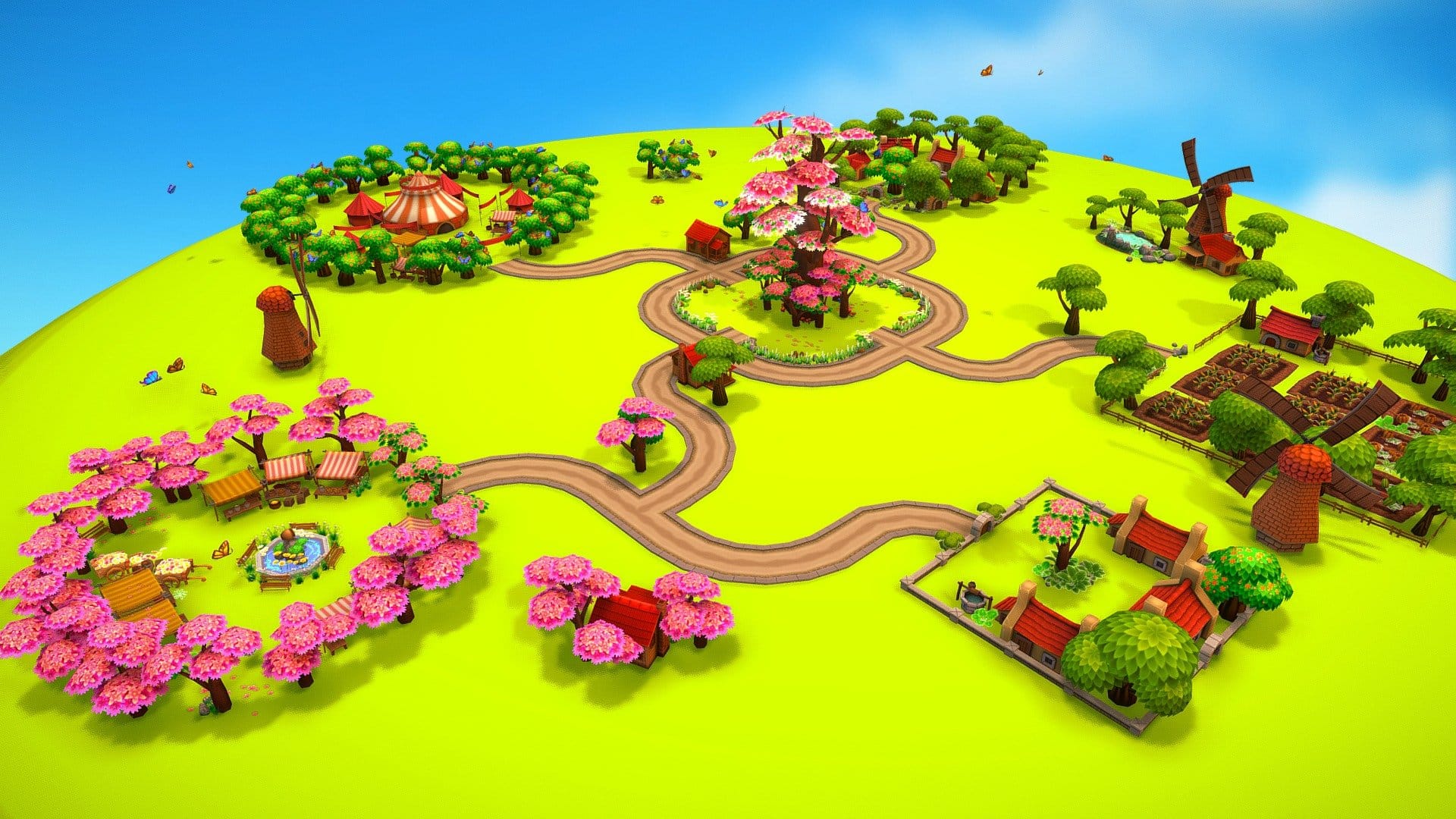 Cartoon Spring Farm