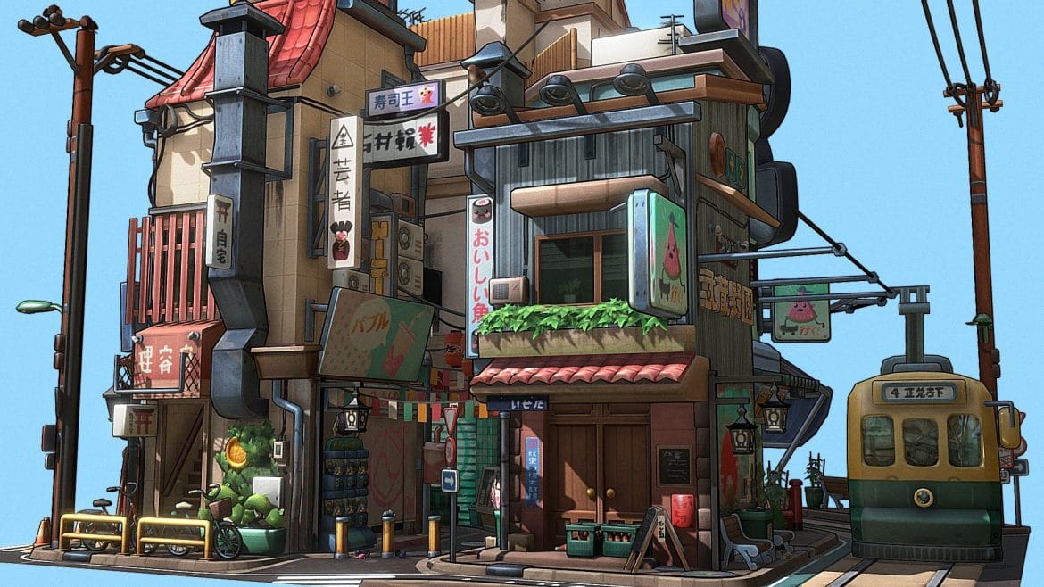 Littlest Tokyo City 3d Model - Highly detailed littlest tokyo city 3d model with miniature urban architecture.