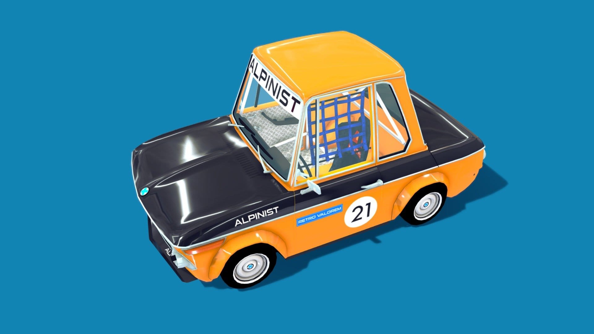 Alpinist – Retro Cartoon Car