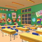 Asset – Cartoons – Background – Classroom – 3D