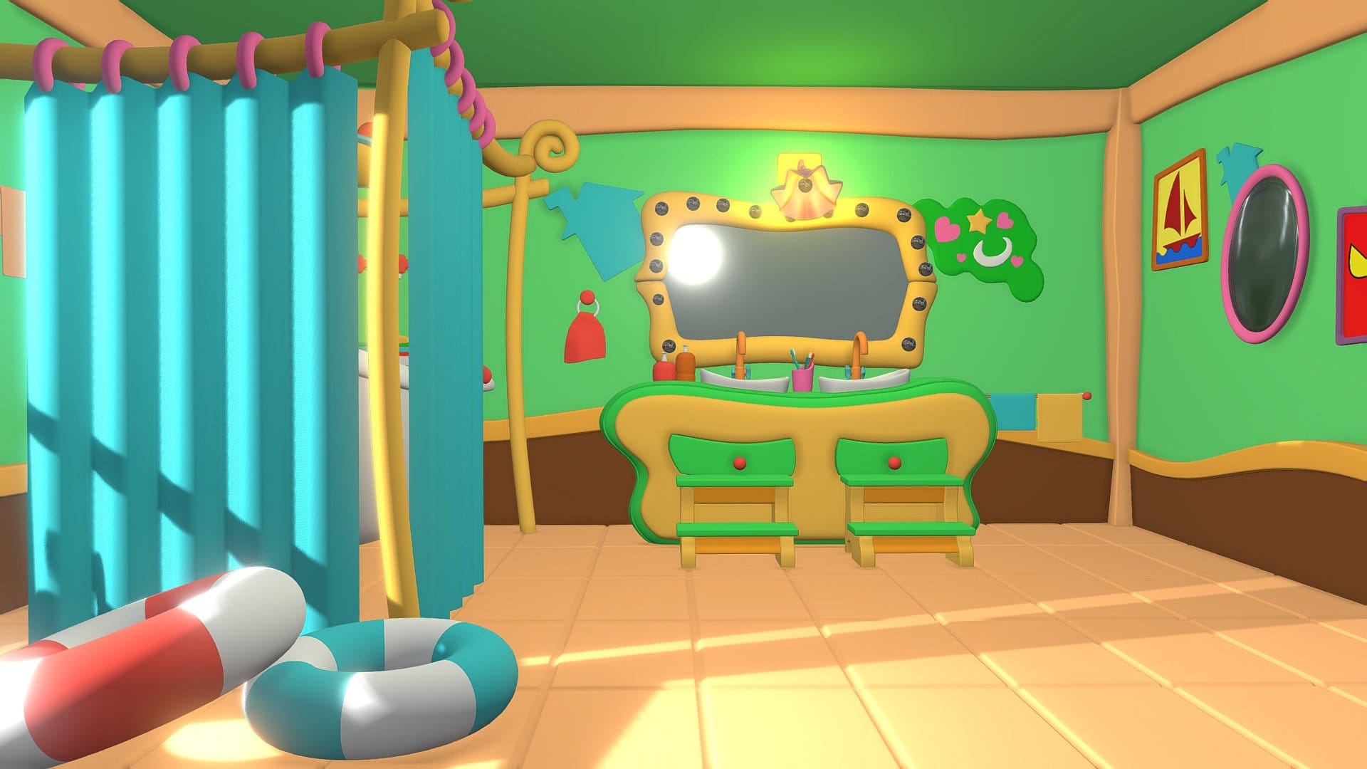 Asset – Cartoons – Bathroom 3D