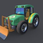 Asset – Cartoons – Car – Bulldozer – 3D Model