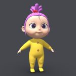 Asset – Cartoons – Character – Baby Girl – Rig