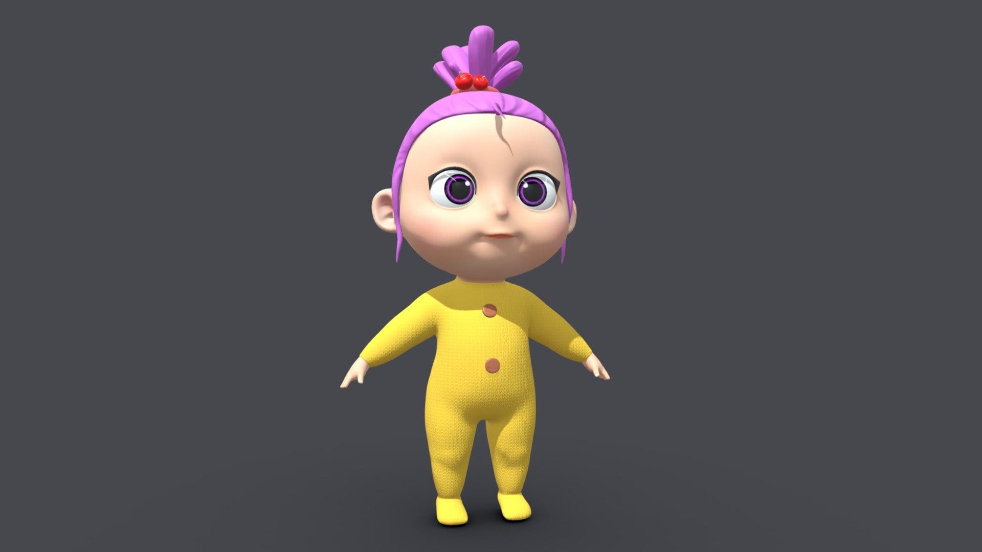 Asset – Cartoons – Character – Baby Girl – Rig