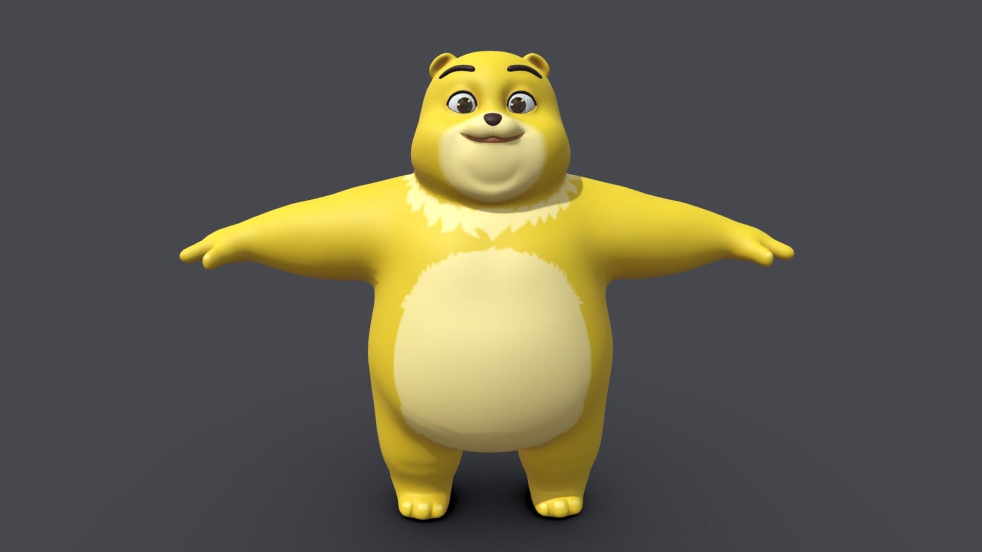 Asset – Cartoons – Character – Bear Yellow – Rig