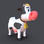 Asset – Cartoons – Character – Cow – Rig – Hight