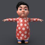 Cartoons – Character – Boy – Indian 02 – Rig 3D