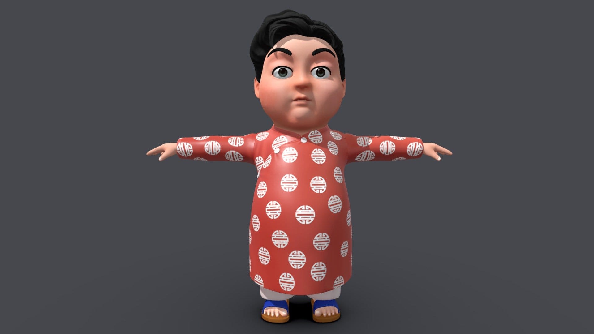 Cartoons – Character – Boy – Indian 02 – Rig 3D