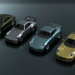 Porsche 911 generations – lowpoly set x 4