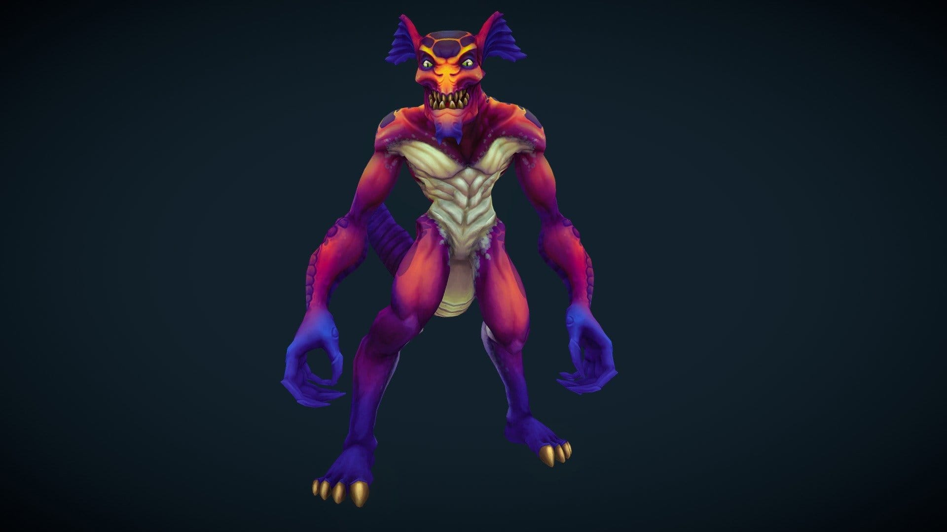 Stylized Fantasy Deep Sea Lizard