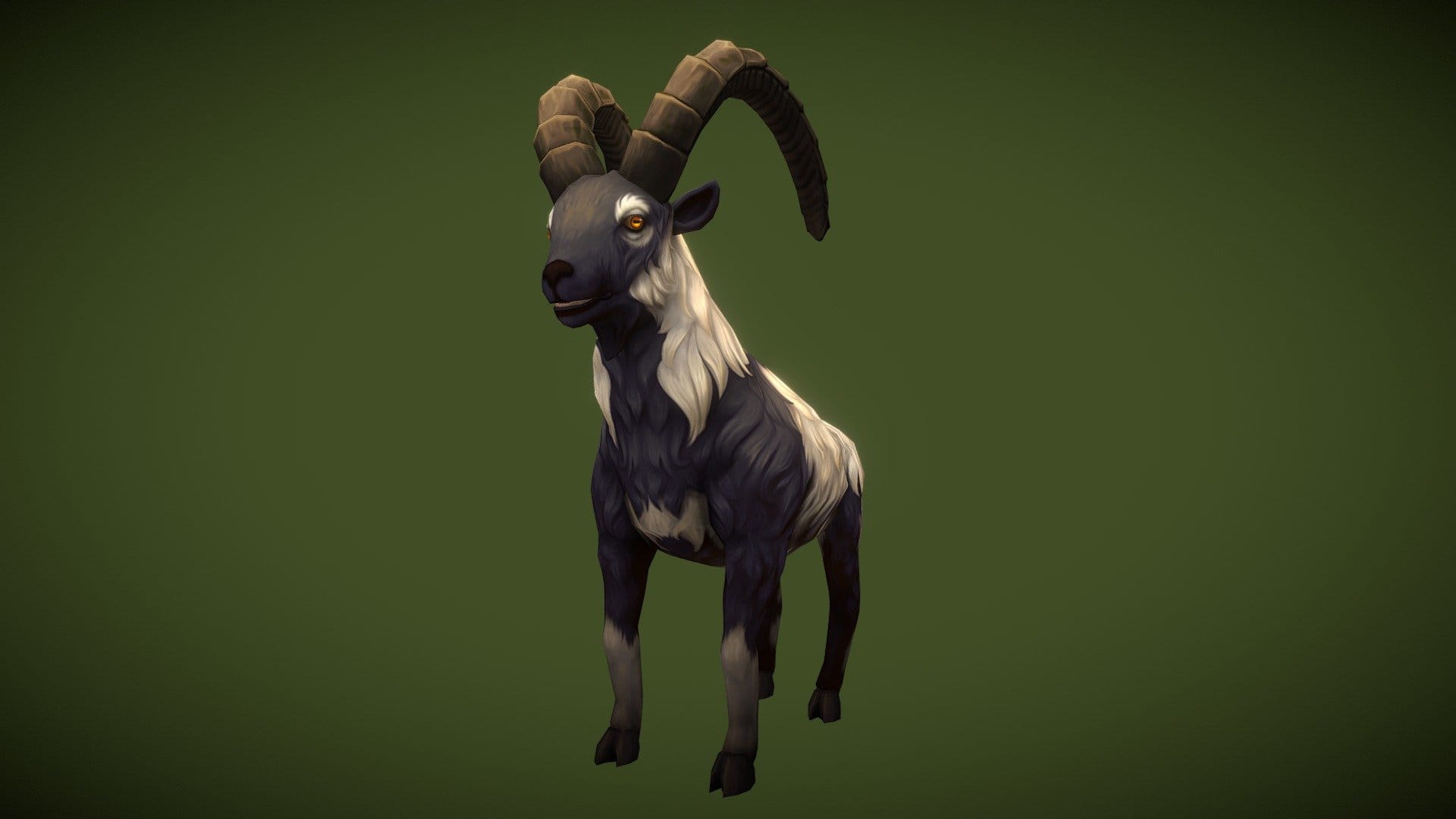Stylized Fantasy Wild Goat