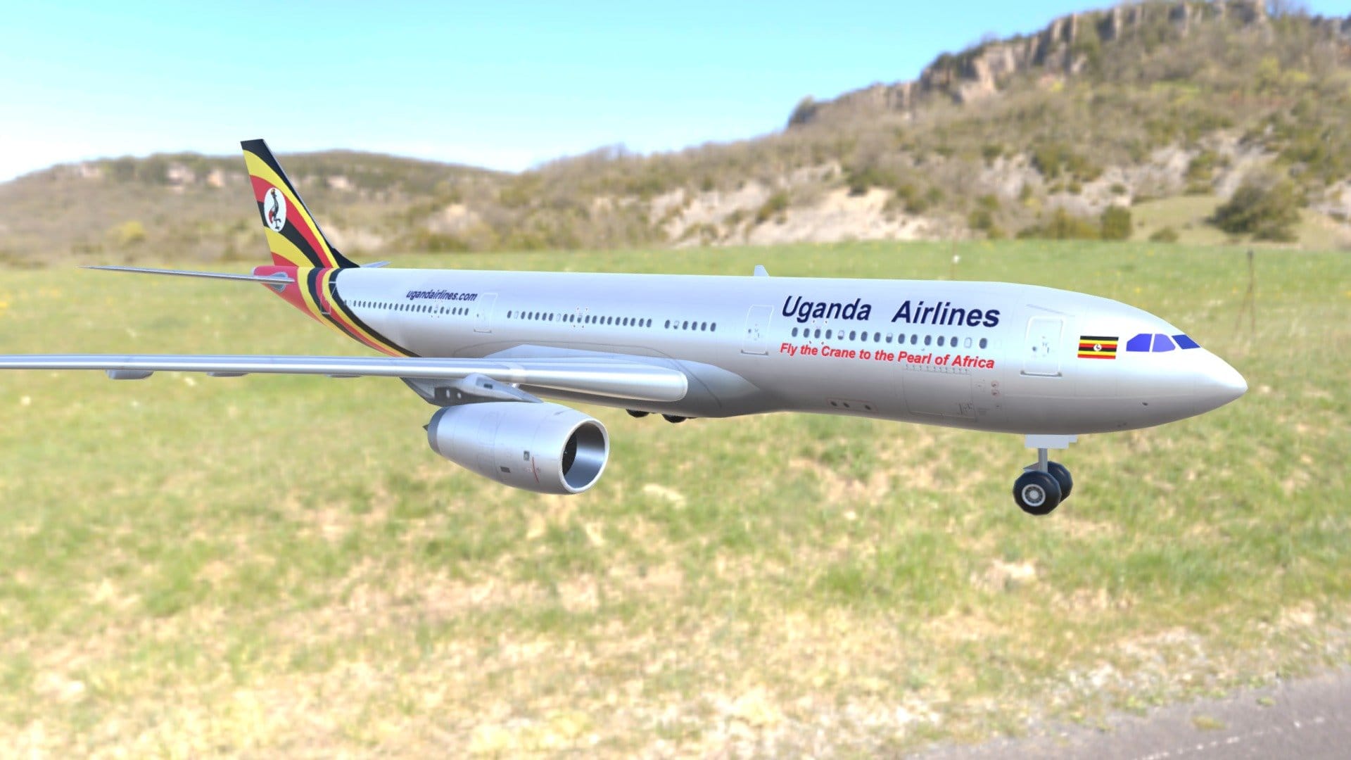 3d model Airbus A330 800 Uganda