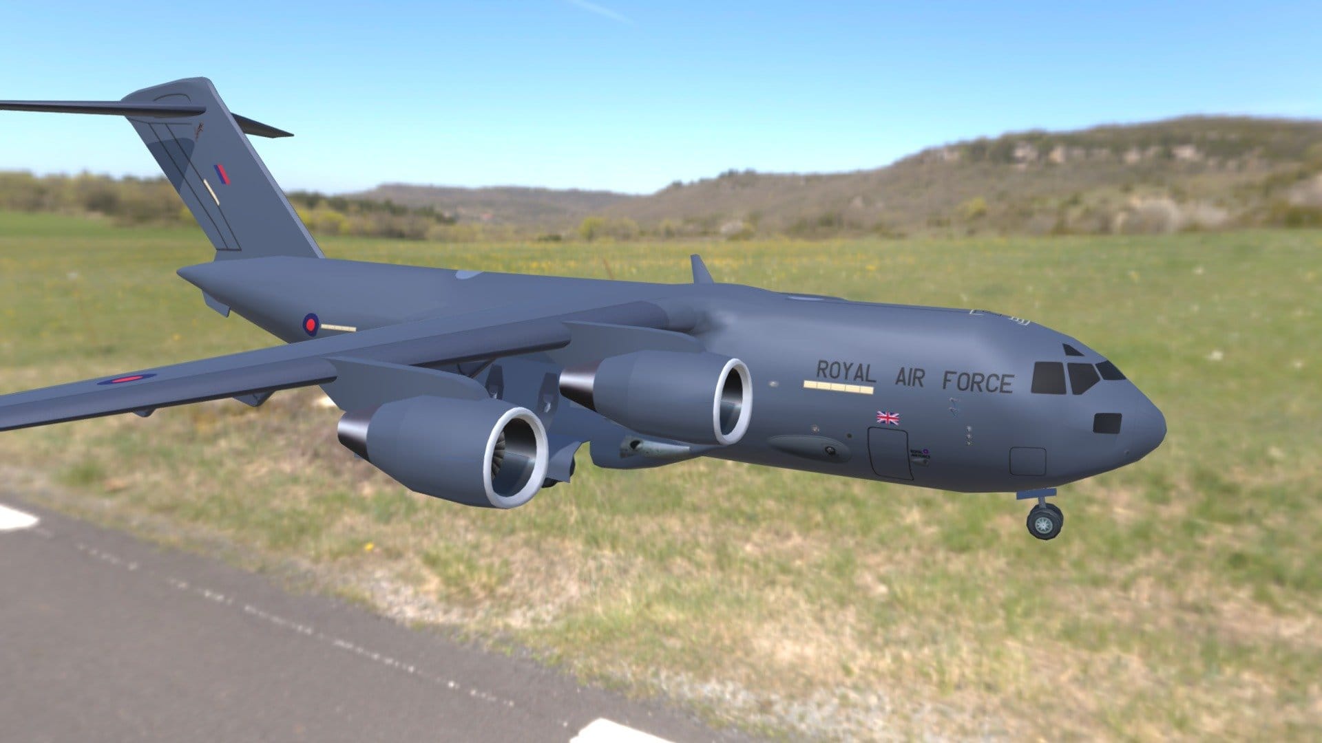 3d model Boeing C17 UK RAF