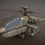AH-64D Apache Longbow Low Poly