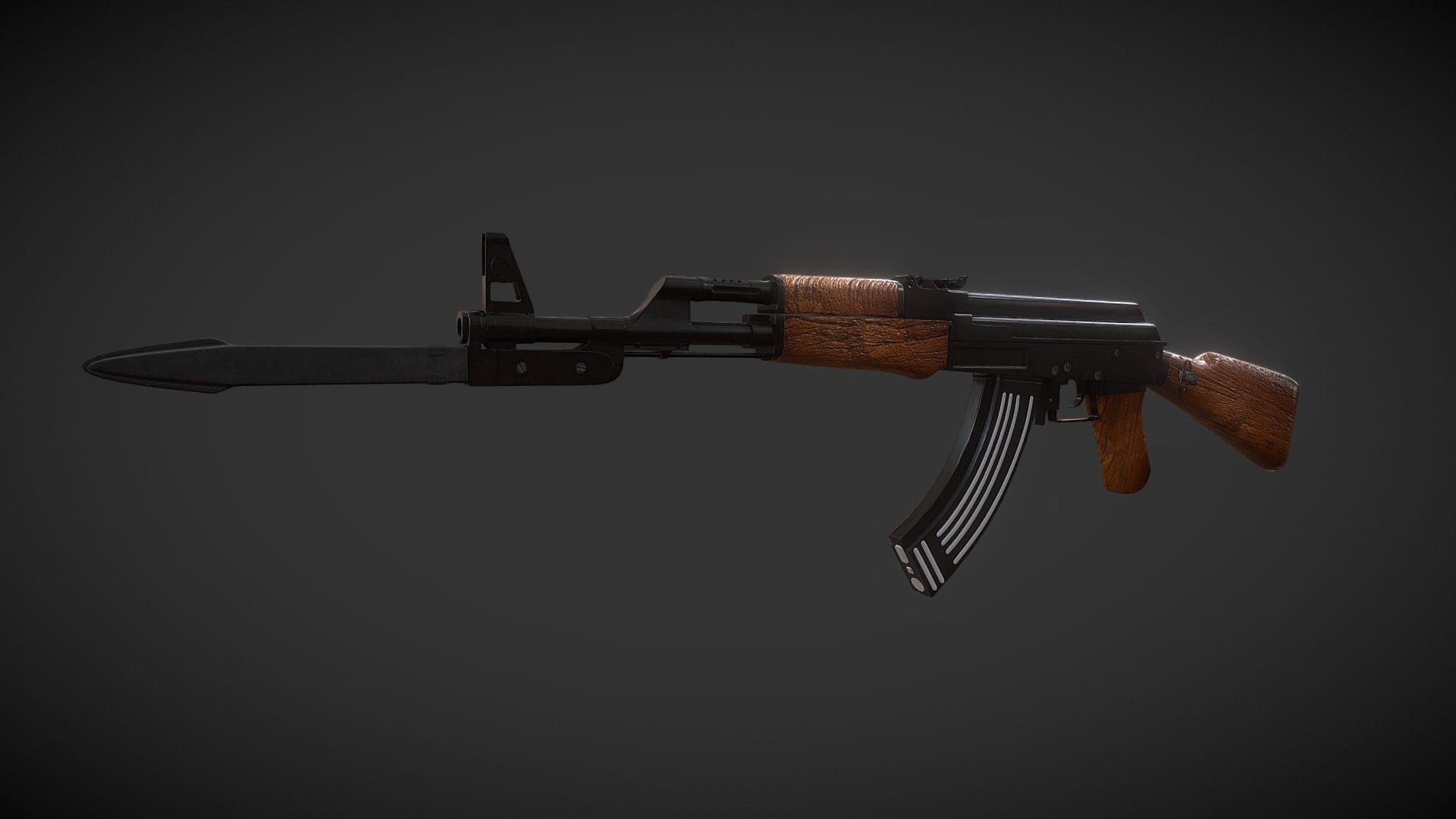 AK-47 with bayonet