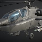 AH-64D Apache Longbow Low Poly