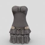 Bandeau Mini Strapless Dress 6 Textures