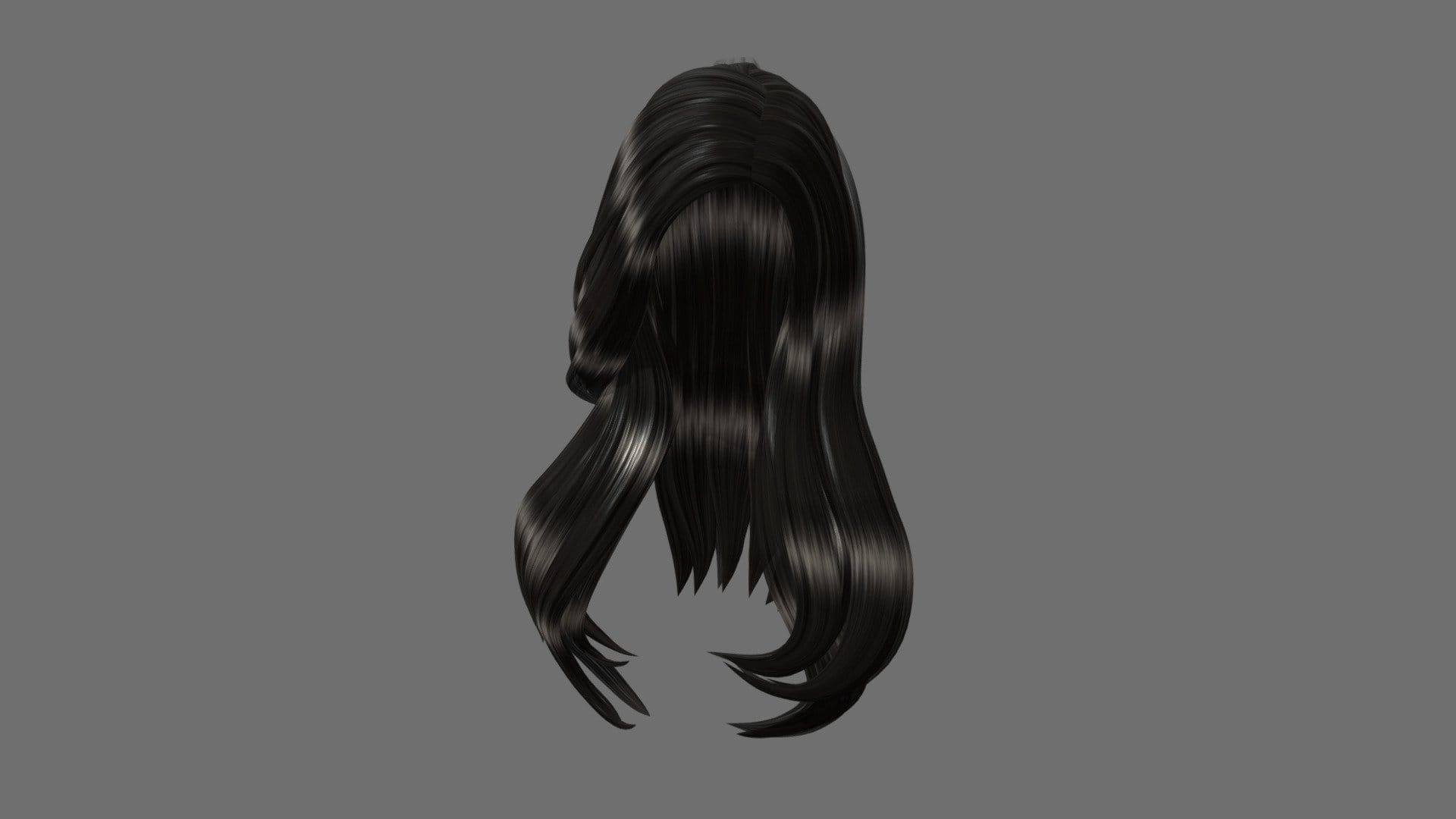 Camelia Curled Ends Long Polygon Female Hair