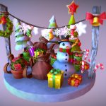 Christmas Low Poly Props & Decorations