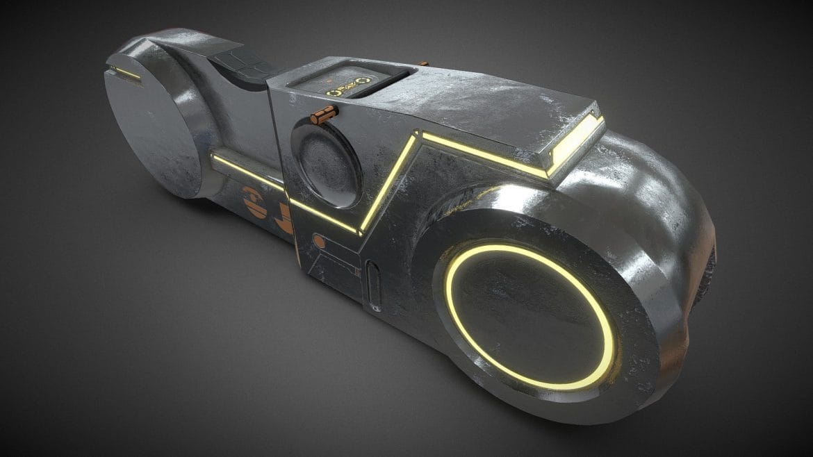 cyberpunk bike grid tracer v2 3d model