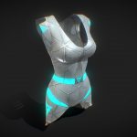 Cyberpunk Girl armour Suit – White 新着