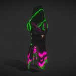 Cyberpunk Girl Hacker Suit – Neon style ハッカースーツ