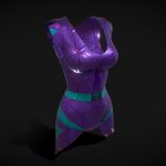 Cyberpunk Girl Party Suit – violet 新着