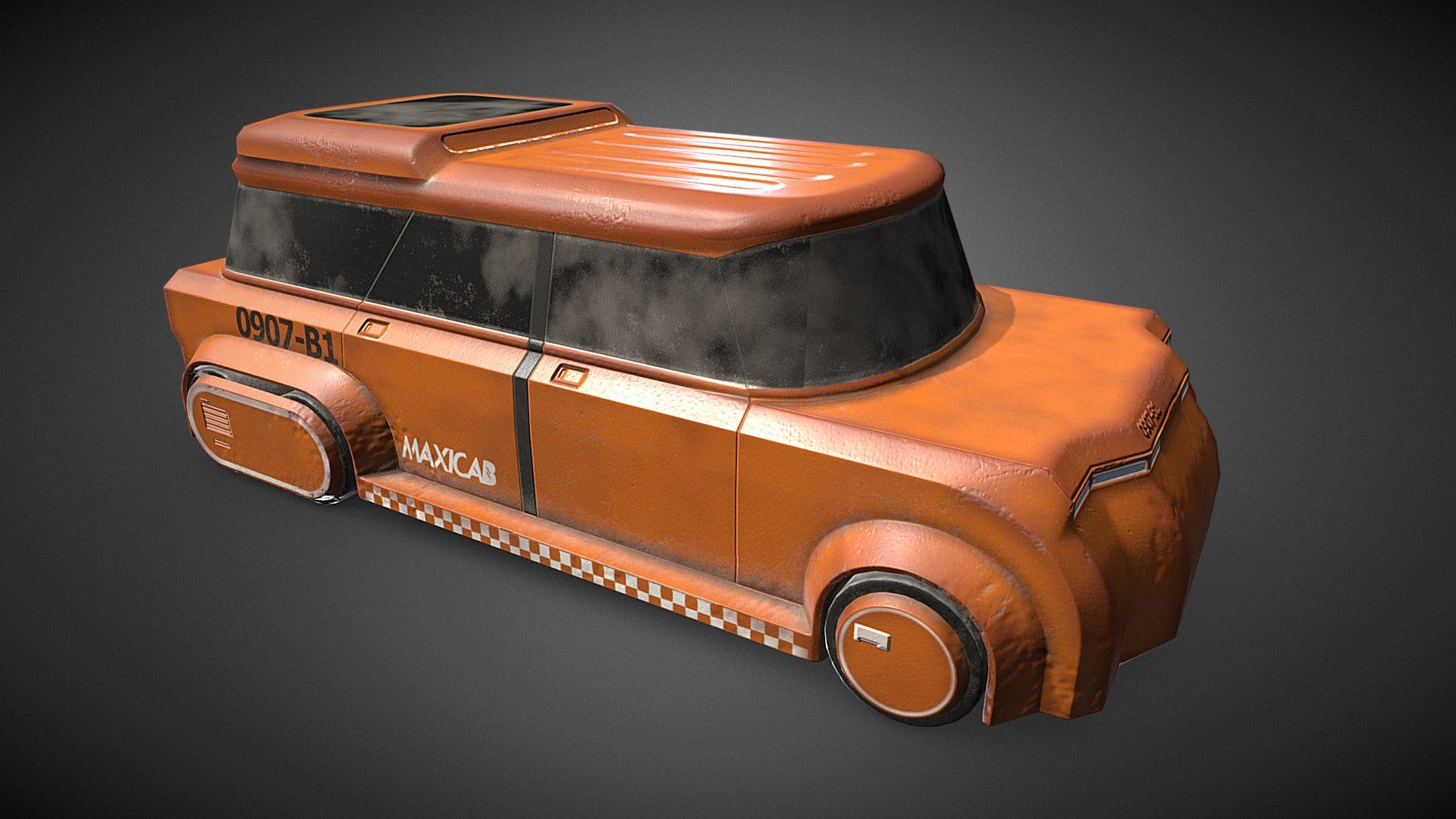 Cyberpunk taxi – Maxicab