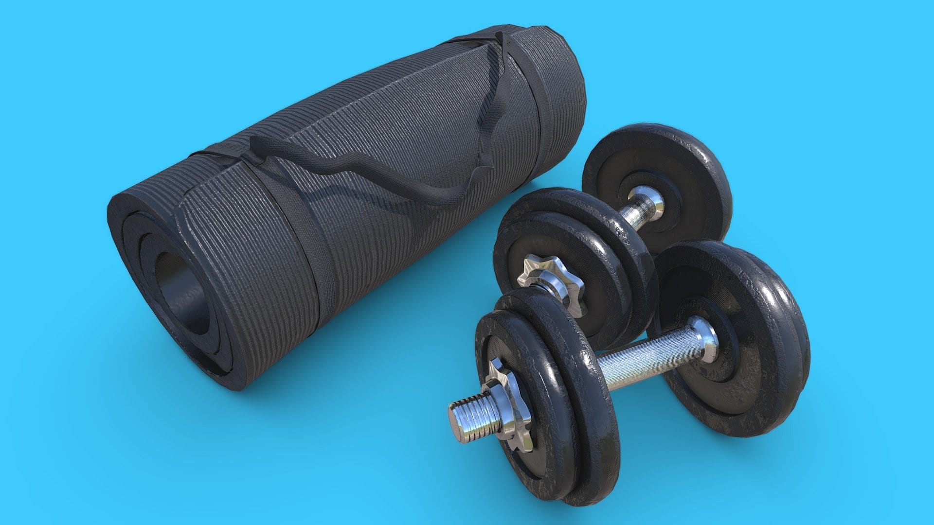 Dumbbells and Roll Mat set – Store Item