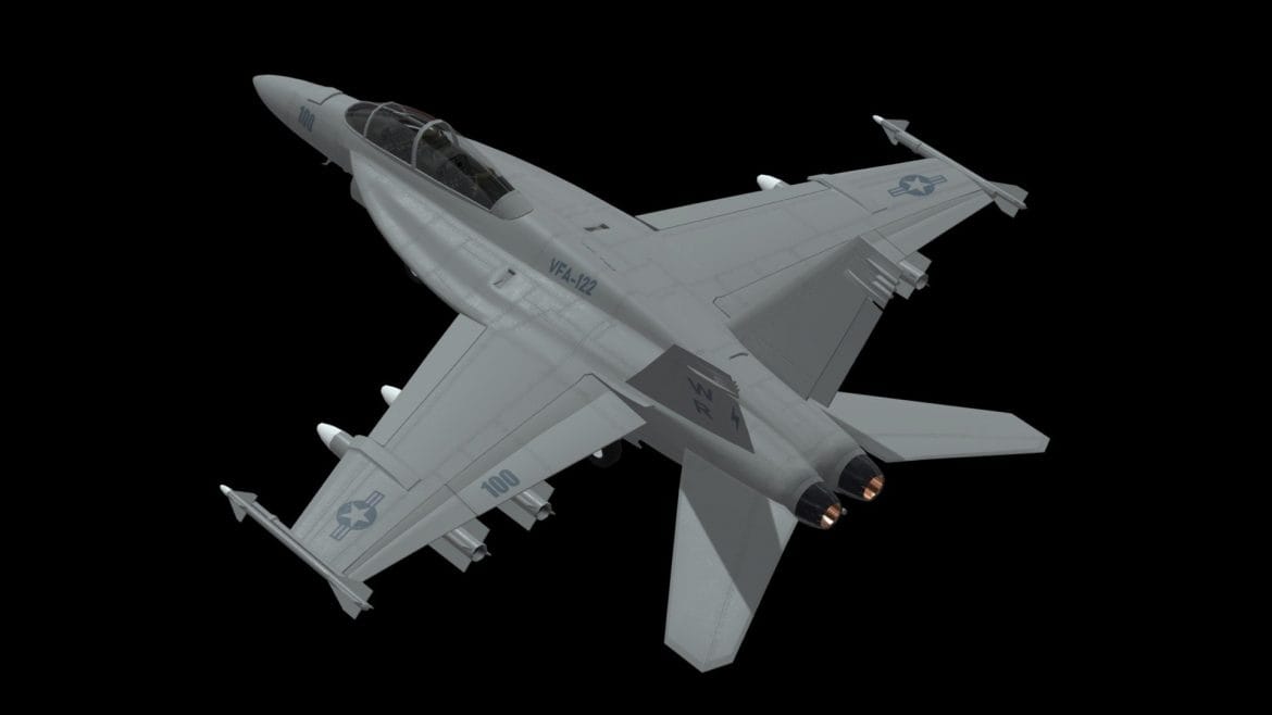 f18 jet fighter 3d model