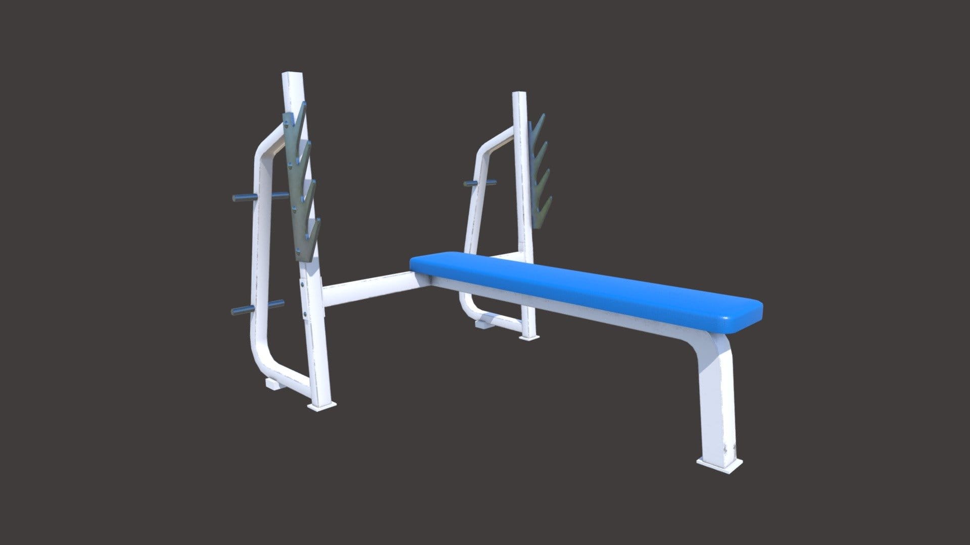 Flat Bench Press Machine – Low Poly