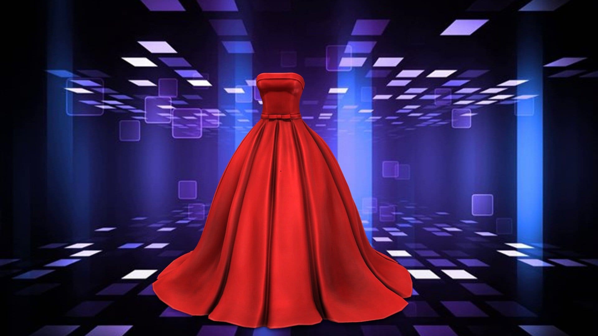 Floor Length Long Wide Red Strapless Ball Gown