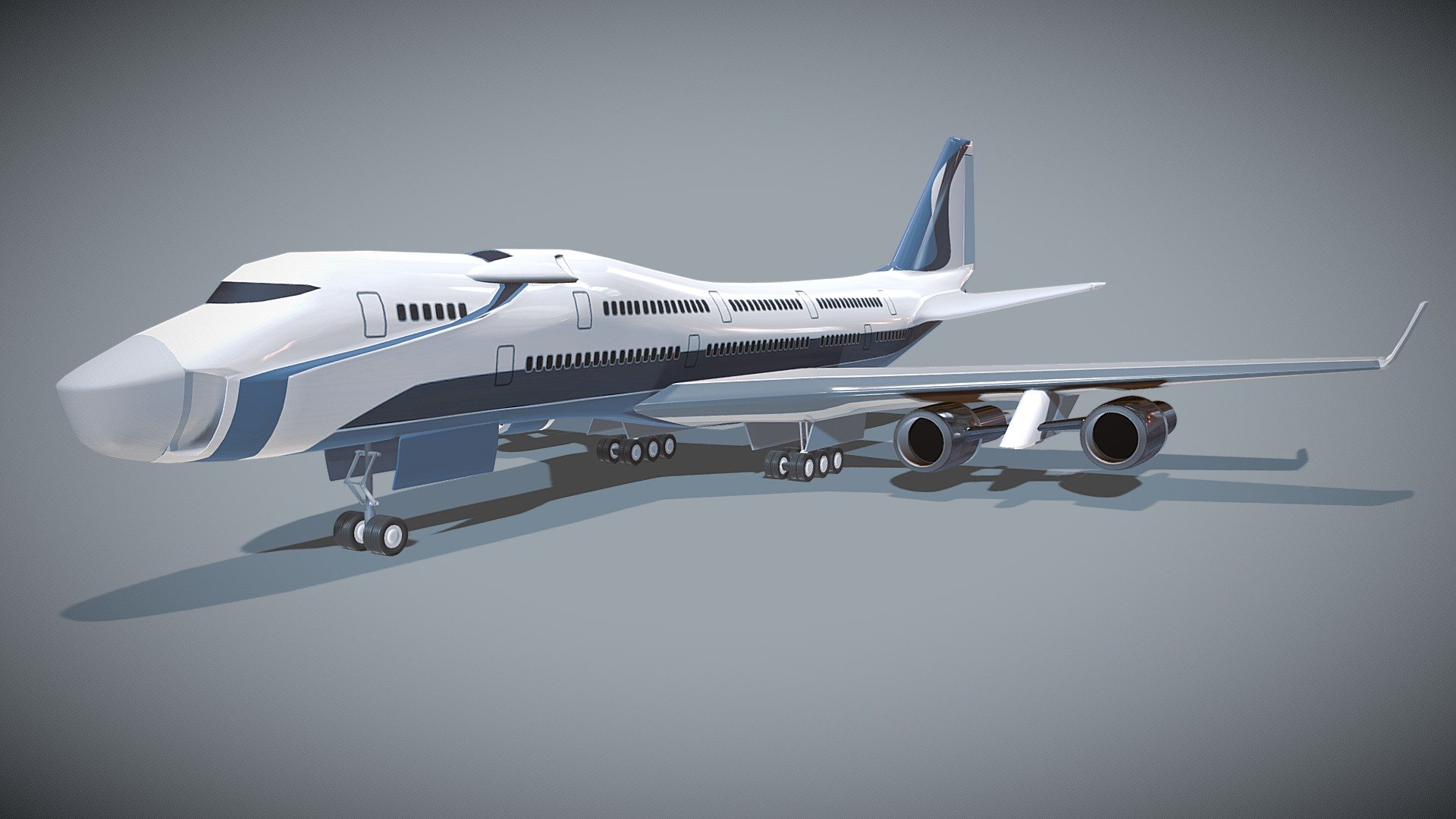 Futuristic commercial jet concept - deep3dsea