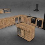 Kitchen cabinets and appliances set