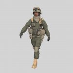 Low poly Army Man 2 Animated