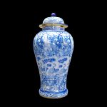 Low Poly Chinoserie Earthenware Jar Vase