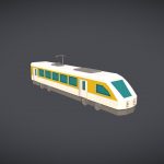 Low-Poly Yellow Train