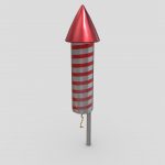 Lowpoly Firecracker Fireworks Rocket