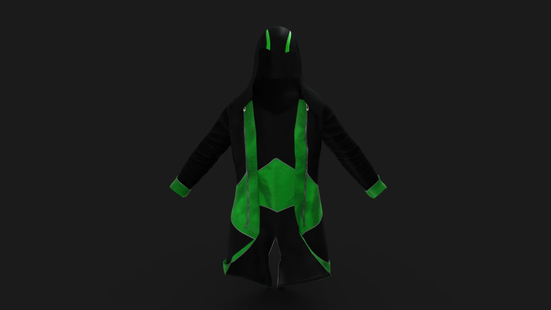 Male Assasin Open Front Jacket 4 Textures