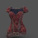 Medieval Steampunk Corset Top With Shrug