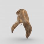 Melanie Sweatheart Long Polygon Mesh Female Hair