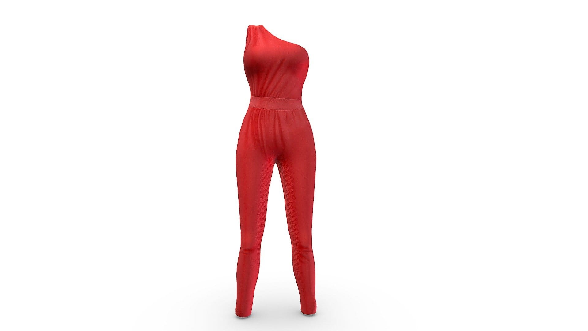 One Shoulder Female Full Body Suit